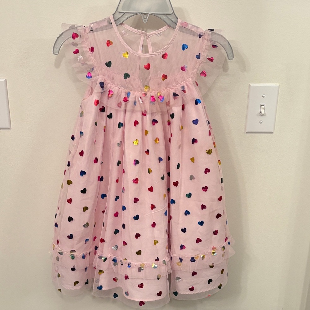 Pink Heart Girl’s  Dress
